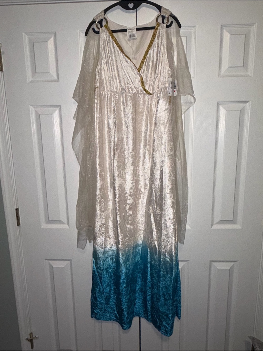 Kmart Roman Princess woman’s Dress Costume White Blue One Size